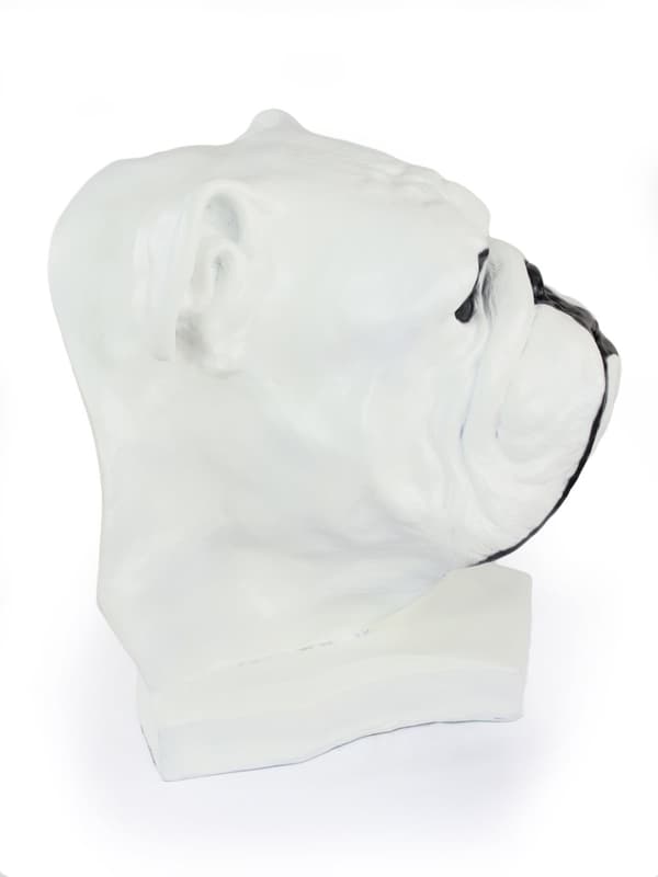 Engelsk Bulldog, Bulldog II - hundebuste, stort hundehoved til haven, unik stuedekoration af Art-Dog
