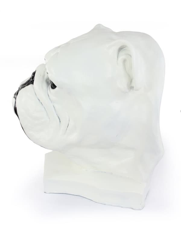 Engelsk Bulldog, Bulldog II - hundebuste, stort hundehoved til haven, unik stuedekoration af Art-Dog