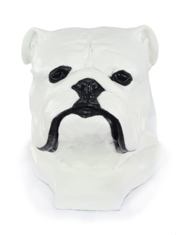 Engelsk Bulldog, Bulldog II - hundebuste, stort hundehoved til haven, unik stuedekoration af Art-Dog