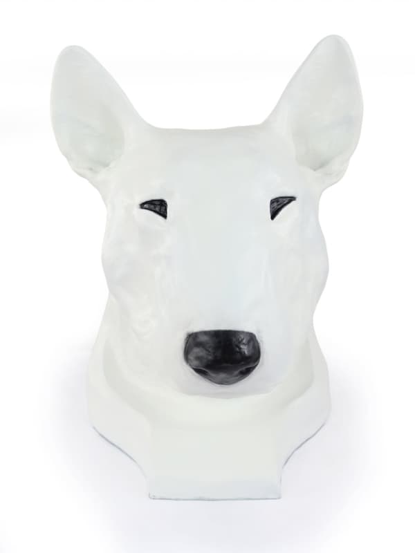 Bull Terrier, Bull Terrier I - hundbyst, stort hundhuvud för trädgården, unik vardagsrumsdekoration av Art-Dog