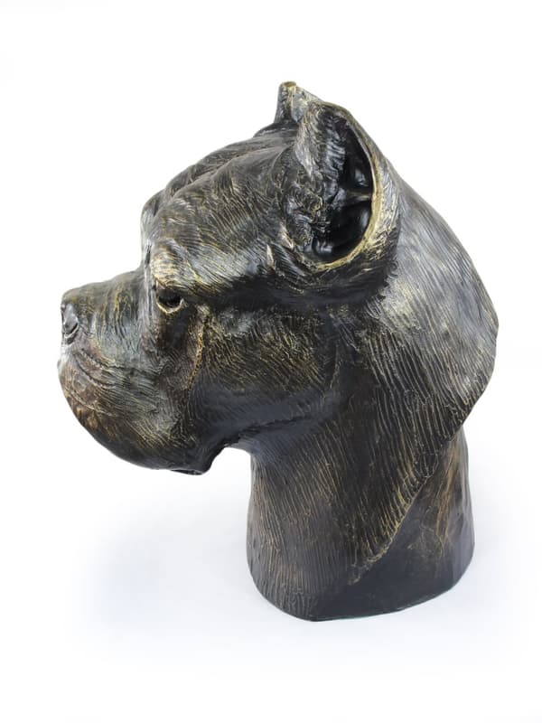 Cane Corso Italiano - koiran rintakuva, iso koiran pää puutarhaan, ainutlaatuinen olohuoneen sisustus Art-Dogilta