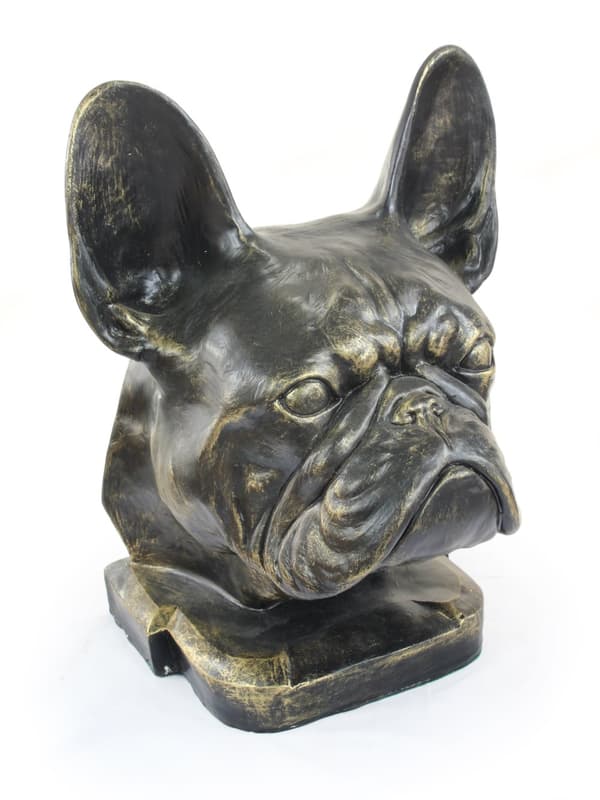Fransk bulldog - hundbyst, stort hundhuvud för trädgården, unik vardagsrumsdekoration av Art-Dog
