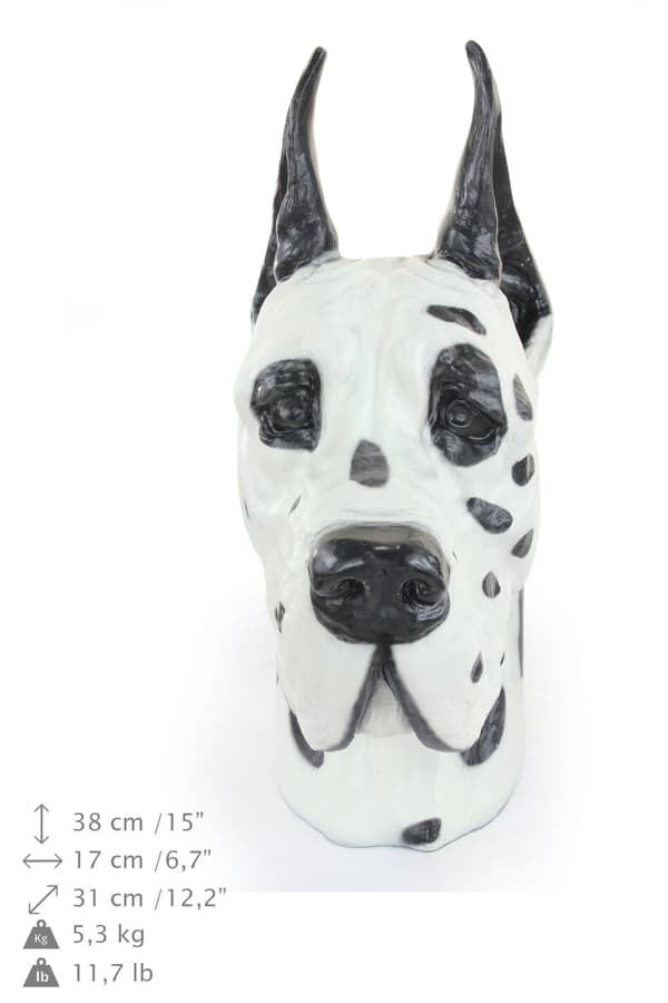 Great Dane II - hundbyst, stort hundhuvud för trädgården, unik vardagsrumsdekoration av Art-Dog