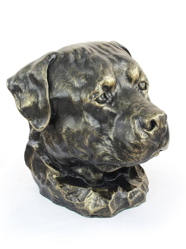 Rottweiler - hundebuste, stort hundehoved til haven, unik stuedekoration fra Art-Dog