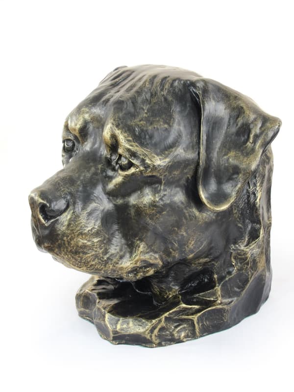 Rottweiler - hundebuste, stort hundehoved til haven, unik stuedekoration fra Art-Dog