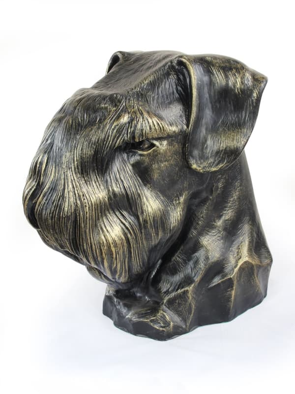 Schnauzer, Schnauzer I - hundebuste, stort hundehoved til haven, unik stuedekoration af Art-Dog