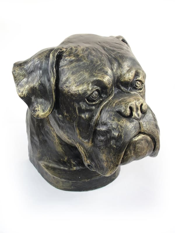 Boxer, Boxer II - hundbyst, stort hundhuvud för trädgården, unik vardagsrumsdekoration av Art-Dog