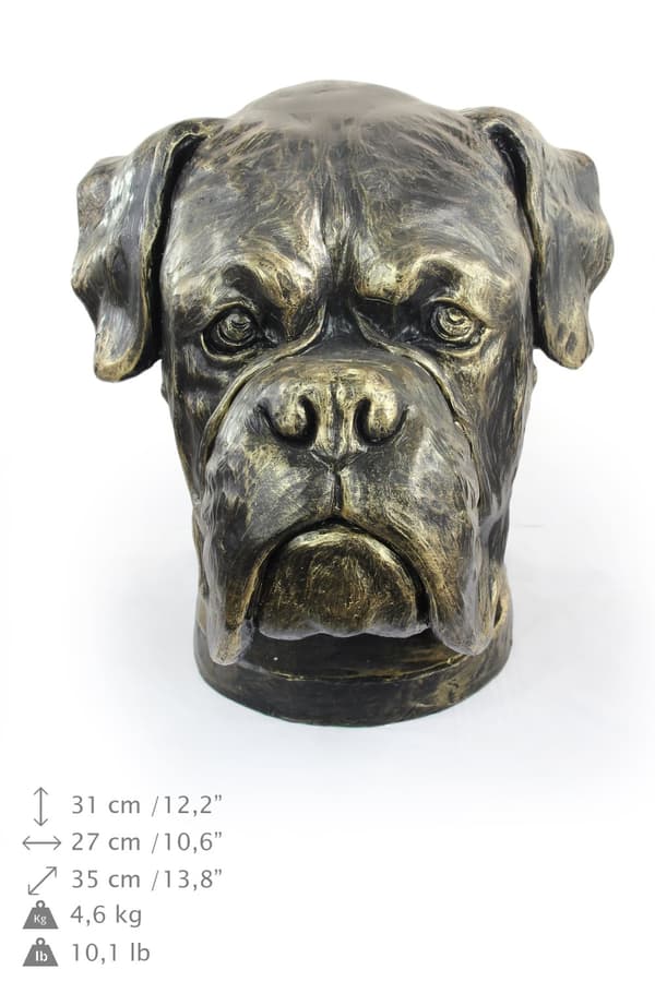 Boxer, Boxer II - hundbyst, stort hundhuvud för trädgården, unik vardagsrumsdekoration av Art-Dog