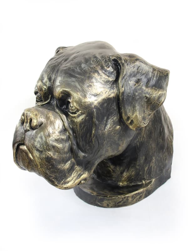 Boxer, Boxer II - hundbyst, stort hundhuvud för trädgården, unik vardagsrumsdekoration av Art-Dog