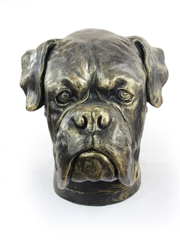 Boxer, Boxer II - hundbyst, stort hundhuvud för trädgården, unik vardagsrumsdekoration av Art-Dog