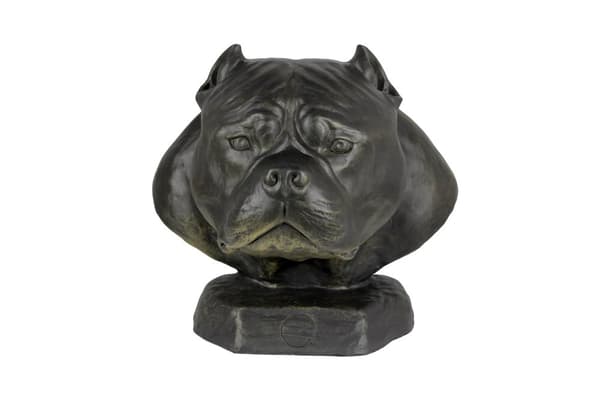American Bully I - hundbyst, stort hundhuvud för trädgården, unik vardagsrumsdekoration av Art-Dog