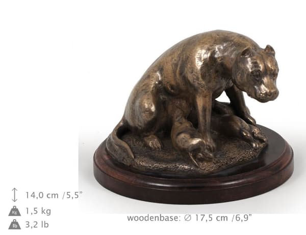 American Staffordshire terrier, Amstaff, Amstaf I - hundstatyett, kontorsfigur, hundutställningstrofé av Art-Dog