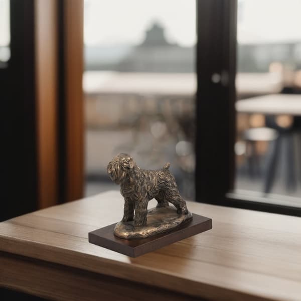 Russian Black Terrier - hundstatyett, kontorsfigur, hundutställningstrofé av Art-Dog