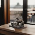 Miniatyrbild 6 av 6: Rysk Borzoi Greyhound, Borzoi, Barzoi - hundstatyett, kontorsfigur, hundutställningstrofé av Art-Dog