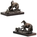 Miniatyrbild 1 av 6: Rysk Borzoi Greyhound, Borzoi, Barzoi - hundstatyett, kontorsfigur, hundutställningstrofé av Art-Dog