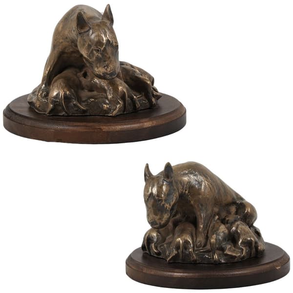 Bull Terrier, Bull Terrier IV - hundestatuette, kontorfigur, hundeudstillingstrofæ af Art-Dog