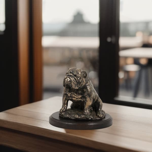 Bulldog II - en hundestatuette, en figur til kontoret, et trofæ til en hundeudstilling af Art-Dog