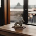 Pikkukuva 9 / 9: Lankakarvainen mäyräkoira - koirapatsas, toimistohahmo, koiranäyttelypalkinto Art-Dogilta