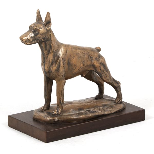 Doberman, Dobermann I - hundestatuette, kontorfigur, hundeudstillingstrofæ af Art-Dog