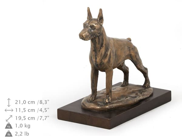 Doberman, Dobermann I - hundestatuette, kontorfigur, hundeudstillingstrofæ af Art-Dog