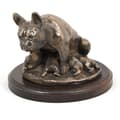 Miniatyrbild 2 av 8: French Bulldog II - en hundstatyett, en statyett för kontoret, en trofé för en hundutställning av Art-Dog