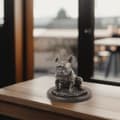 Miniatyrbild 6 av 6: French Bulldog III - en hundstatyett, en statyett för kontoret, en trofé för en hundutställning av Art-Dog