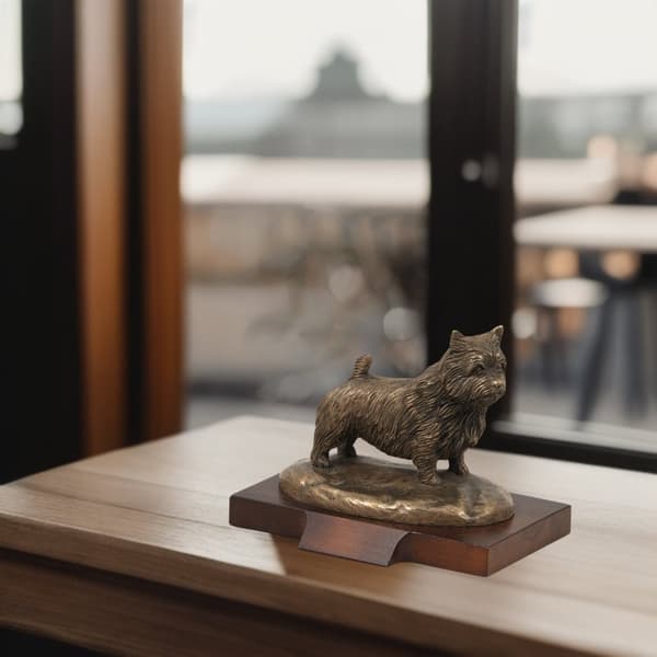 Norwich Terrier - en hundestatuette, en figur til kontoret, et trofæ til en hundeudstilling af Art-Dog