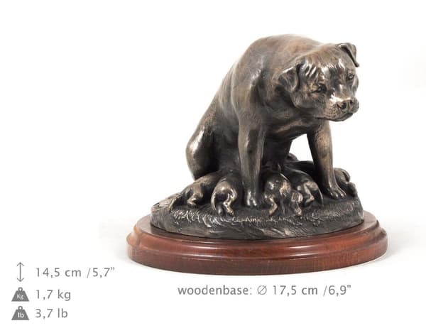 Rottweiler II - hundestatuette, kontorfigur, hundeudstillingstrofæ af Art-Dog