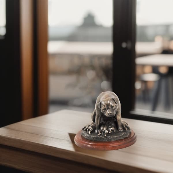Rottweiler II - hundestatuette, kontorfigur, hundeudstillingstrofæ af Art-Dog