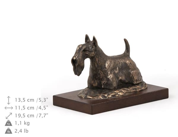 Scottish Terrier, Aberdeen Terrier - hundstatyett, kontorsfigur, hundutställningstrofé av Art-Dog