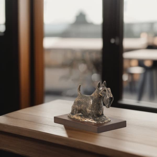 Scottish Terrier, Aberdeen Terrier - hundstatyett, kontorsfigur, hundutställningstrofé av Art-Dog