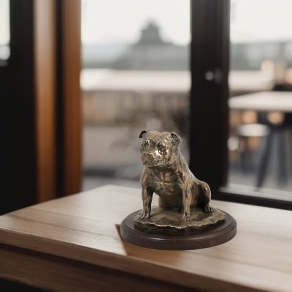Staffordshiren bullterrieri, Staffik, Staffi II - koirapatsas, toimistohahmo, Art-Dogin koiranäyttelypalkinto