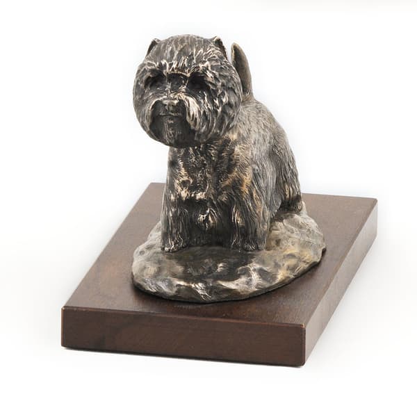 Valkoinen länsiylämaanterrieri, Westie - koirapatsas, toimistohahmo, Art-Dogin koiranäyttelypalkinto