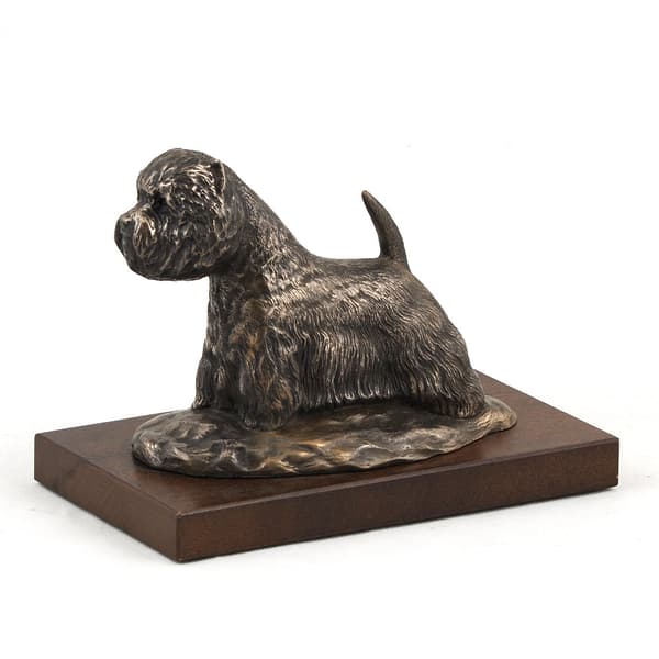 Valkoinen länsiylämaanterrieri, Westie - koirapatsas, toimistohahmo, Art-Dogin koiranäyttelypalkinto
