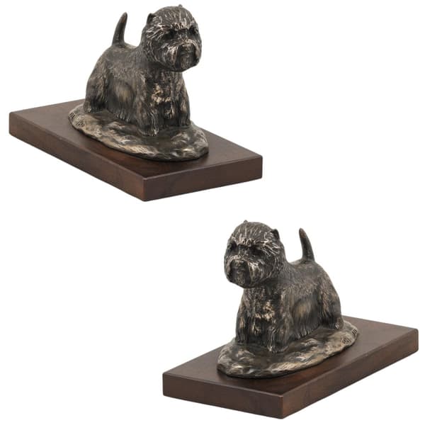 Valkoinen länsiylämaanterrieri, Westie - koirapatsas, toimistohahmo, Art-Dogin koiranäyttelypalkinto