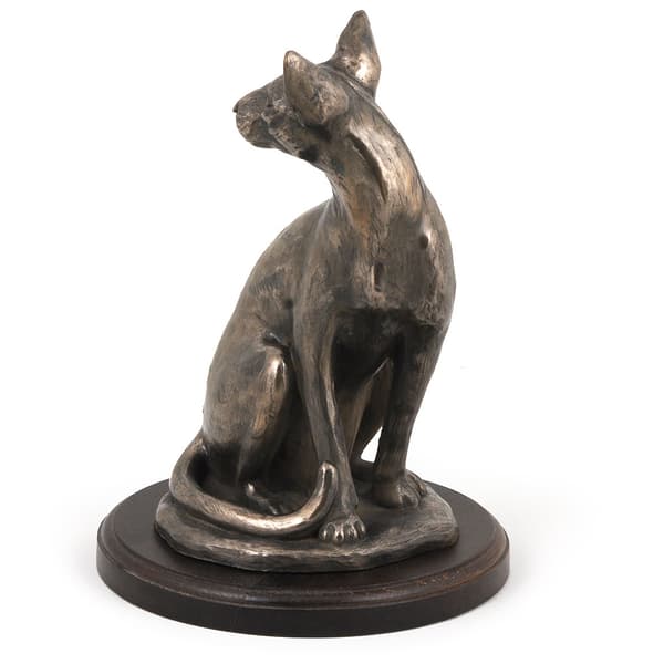 Egyptisk Mau-katt - kattstatyett, statyett för kontoret, trofé för kattutställningen av Art-Dog