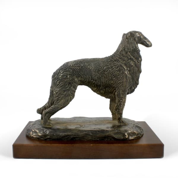 Rysk Borzoi Greyhound, Borzoi, Barzoi II - hundstatyett, kontorsfigur, hundutställningstrofé av Art-Dog