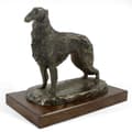 Miniatyrbild 2 av 7: Rysk Borzoi Greyhound, Borzoi, Barzoi II - hundstatyett, kontorsfigur, hundutställningstrofé av Art-Dog