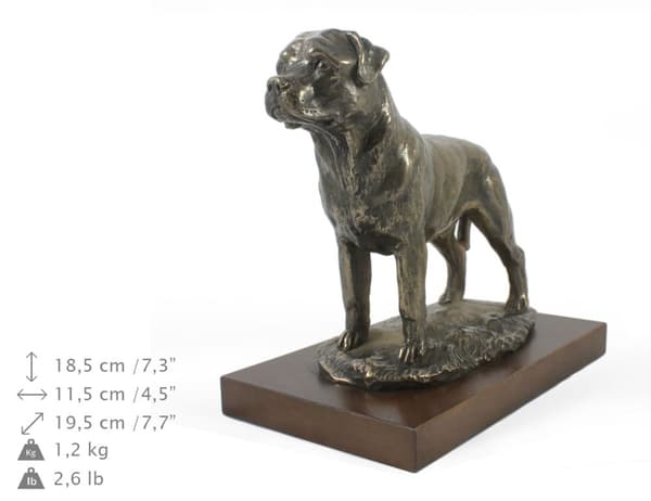 Rottweiler III - koirapatsas, toimistohahmo, koiranäyttelypalkinto Art-Dogilta