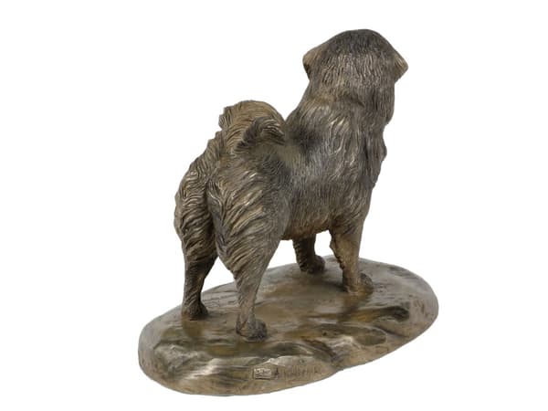 Tibetansk terrier, tibetansk terrier - hundestatuette, kontorfigur, hundeudstillingstrofæ af Art-Dog