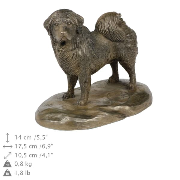 Tibetansk terrier, tibetansk terrier - hundestatuette, kontorfigur, hundeudstillingstrofæ af Art-Dog