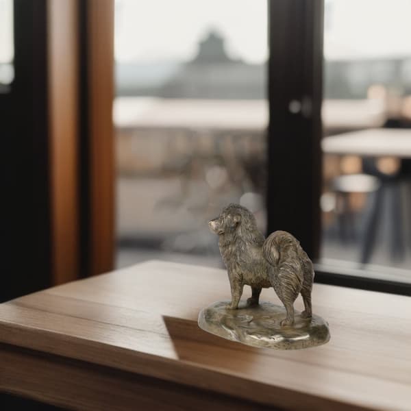 Tibetansk terrier, tibetansk terrier - hundestatuette, kontorfigur, hundeudstillingstrofæ af Art-Dog