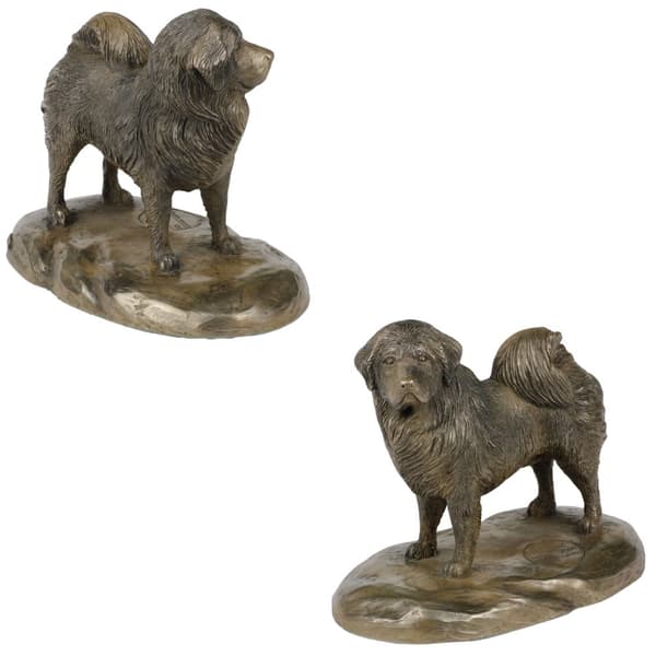 Tibetansk terrier, tibetansk terrier - hundestatuette, kontorfigur, hundeudstillingstrofæ af Art-Dog