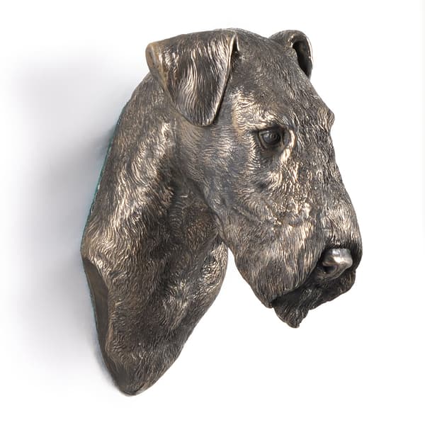 Airedale Terrier, Waterside Terrier - hundestatuette, hængende buste, unik dekoration til en hundeelsker af Art-Dog