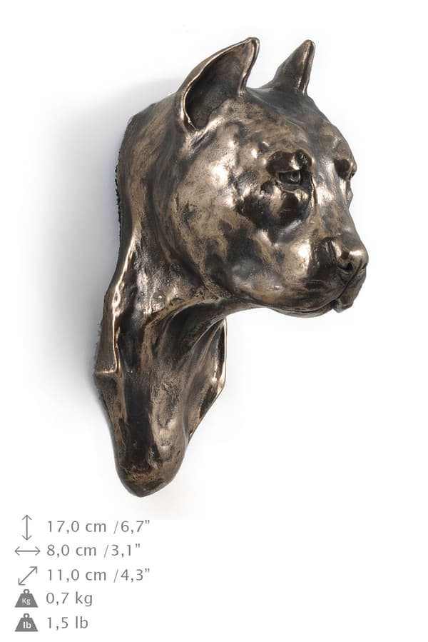 American Staffordshire terrier, Amstaff, Amstaf III - hundstatyett, hängande byst, unik dekoration för en hundälskare av Art-Dog