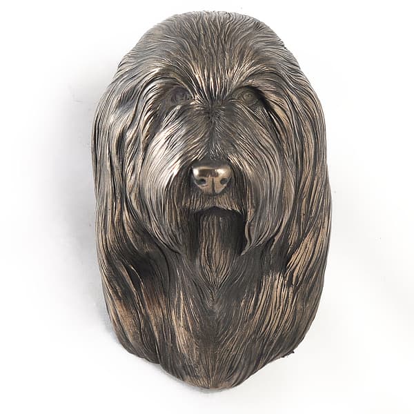 Bearded Collie, Highland Collie - hundestatuette, hængende buste, unik dekoration til en hundeelsker af Art-Dog