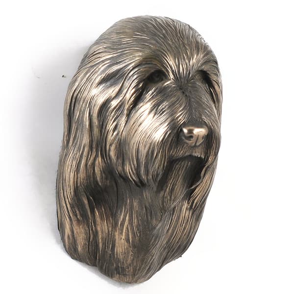 Bearded Collie, Highland Collie - hundestatuette, hængende buste, unik dekoration til en hundeelsker af Art-Dog