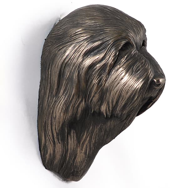 Bearded Collie, Highland Collie - hundestatuette, hængende buste, unik dekoration til en hundeelsker af Art-Dog