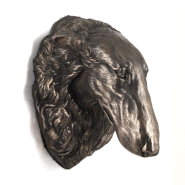 Venäläinen Borzoi, Borzoi, Barzoi - koirapatsas, riippuva rintakuva, ainutlaatuinen koriste koiran rakastajalle Art-Dogilta