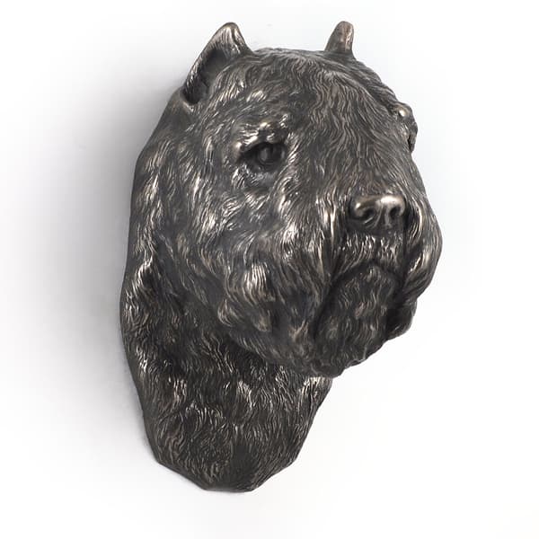 Bouvier des Flandres - koirapatsas, riippuva rintakuva, Art-Dogin ainutlaatuinen koriste koiran ystävälle